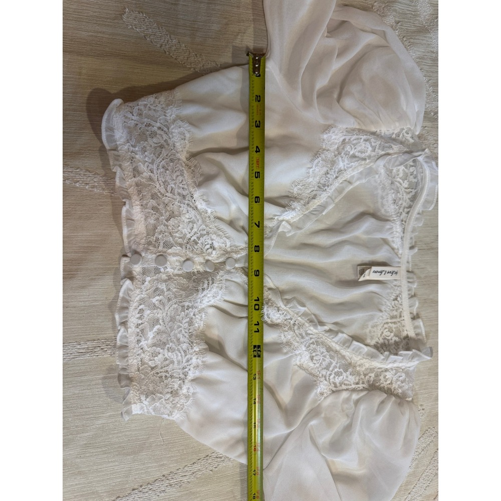For Love & Lemons x Victoria's Secret Freya Flower Lace Blouse Cottagecore - Picture 6 of 7